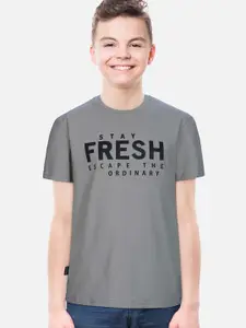 Gini and Jony Boys Grey High Neck T-shirt