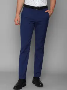 Louis Philippe Men Navy Blue Slim Fit Trousers