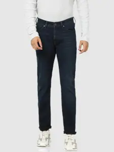 Celio Men Navy Blue Light Fade Stretchable Cotton  Jeans