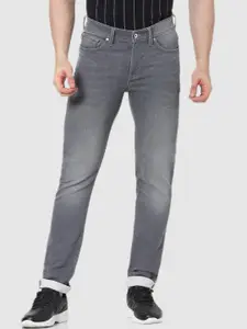 Celio Men Grey Low Distress Heavy Fade Stretchable Jeans
