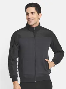 Octave Men Grey Checked Sweatshirt