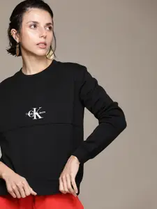 Calvin Klein Jeans Women Black Sweatshirt