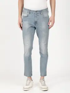 Wrangler Men Blue Slim Fit Low-Rise Low Distress Heavy Fade Jeans