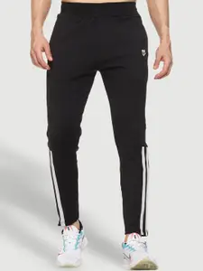 Mark Leute Men Black Striped Fit Track Pants