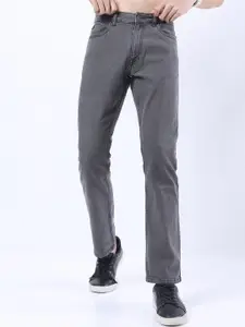 HIGHLANDER Men Grey Straight Fit Mid Rise Stretchable Jeans