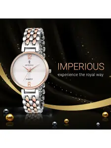Imperious- The Royal Way Women White Brass Dial & Bracelet Style Strap Analogue Watch