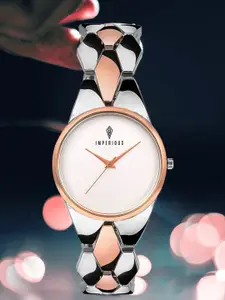 Imperious- The Royal Way Women White Brass Dial & Multicoloured Bracelet Style Straps Analogue Watch