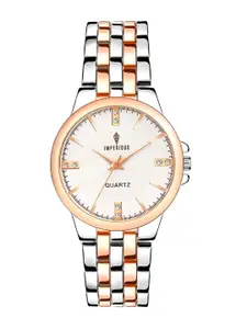 Imperious- The Royal Way Women White Brass Dial Analogue Watch
