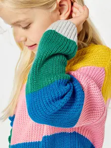 mothercare Girls Multicoloured Colourblocked Pullover