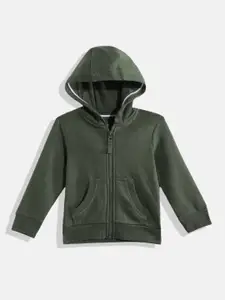 mothercare Infant Boys Green Pure Cotton Hooded Sweatshirt