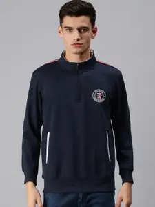 SHOWOFF Men Blue Solid Sweatshirt