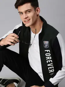 SHOWOFF Men Green Printed Cotton Sweatshirt