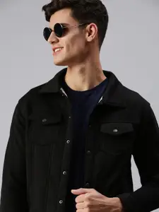 SHOWOFF Men Black Solid Sweatshirt