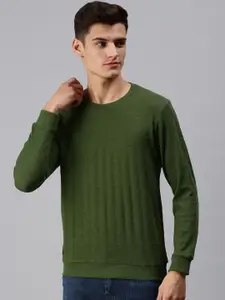 SHOWOFF Men Dark Green Sweatshirt