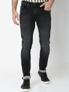 Mufti Men Black Skinny Fit Light Fade Stretchable Jeans