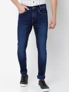 Mufti Men Blue Skinny Fit Light Fade Stretchable Jeans