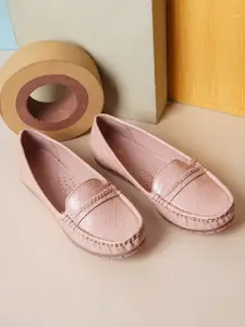 SCENTRA Women Pink Perforations Loafers