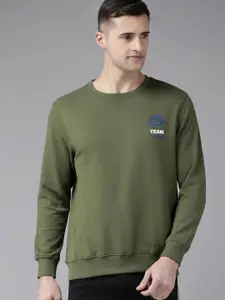 U.S. Polo Assn. Men Olive Green Sweatshirt