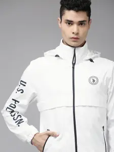 U.S. Polo Assn. Men White Sporty Jacket