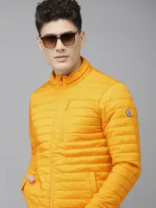 U.S. Polo Assn. Men Yellow Solid Puffer Jacket