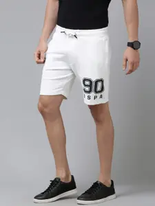 U.S. Polo Assn. Denim Co. U S Polo Assn Denim Co Men Off White Typography Printed Shorts