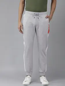 U.S. Polo Assn. Denim Co. Men Grey Side Striped Joggers