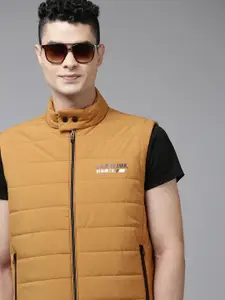 U.S. Polo Assn. Denim Co. Men Camel Brown Solid Puffer Jacket