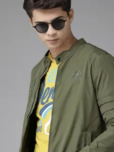 U.S. Polo Assn. Men Olive Green Bomber Jacket