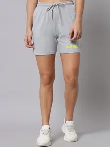GRIFFEL Women Grey Loose Fit Sports Shorts