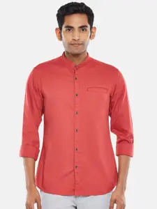 BYFORD by Pantaloons Men Red Slim Fit Casual Shirt