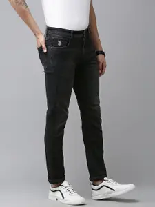 U.S. Polo Assn. Denim Co. U S Polo Assn Denim Co Men Black Skinny Fit Light Fade Stretchable Jeans