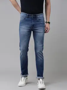 U.S. Polo Assn. Denim Co. Men Blue Skinny Fit Heavy Fade Stretchable Jeans