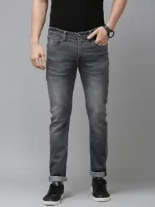 U.S. Polo Assn. Denim Co. U S Polo Assn Denim Co Men Grey Skinny Fit Light Fade Stretchable Jeans