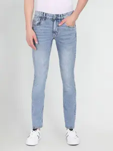 U.S. Polo Assn. Denim Co. Men Blue Skinny Fit Heavy Fade Stretchable Jeans