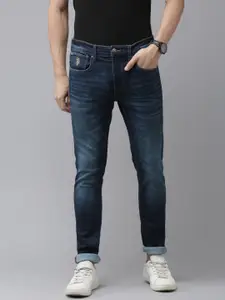 U.S. Polo Assn. Denim Co. U S Polo Assn Denim Co Men Blue Skinny Fit Light Fade Stretchable Jeans