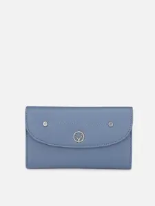 Allen Solly Women Blue PU Three Fold Wallet
