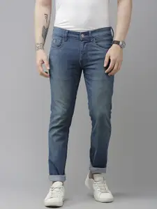 U.S. Polo Assn. Denim Co. U S Polo Assn Denim Co Men Blue Regallo Skinny Fit Mid-Rise Light Fade Stretchable Jeans