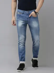 U.S. Polo Assn. Denim Co. Men Blue Skinny Fit Heavy Fade Stretchable Jeans