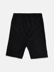 Pantaloons Junior Girls Black Printed Shorts