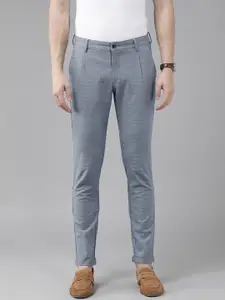 Blackberrys Men Checked Chinos Trousers