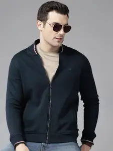 Blackberrys Stand Collar Front-Open Sweatshirt