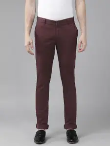 Blackberrys Men Low-Rise Solid Skinny Fit Chinos
