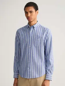 GANT Men Blue Classic Striped Casual Shirt