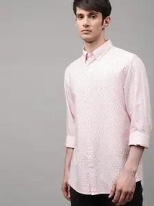 GANT Men Pink Classic Printed Casual Shirt