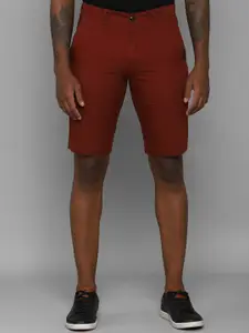 Allen Solly Men Maroon Solid Slim Fit Shorts