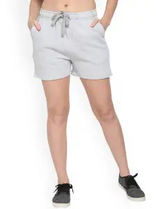 UnaOne Women Grey Melange Yoga Shorts