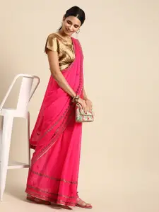 Sangria Women Pink Sarees