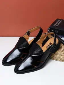 Apsis Men Black Shoe-Style Sandals
