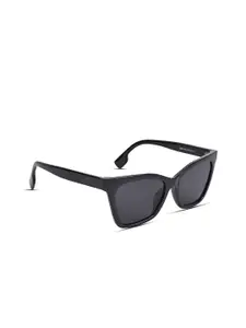 Voyage Women Black Lens & Black Cateye Sunglasses with UV Protected Lens