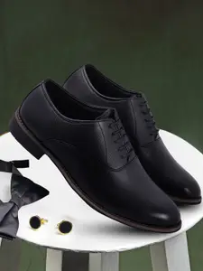 Longwalk Men Black Solid Oxfords Formal Shoes
